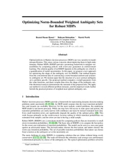 Optimizing Norm-Bounded Weighted Ambiguity Sets for Robust MDPs