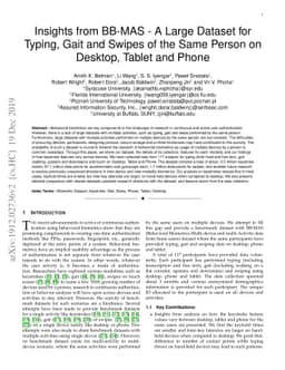 Insights from BB-MAS -- A Large Dataset for Typing, Gait and Swipes of
  the Same Person on Desktop, Tablet and Phone