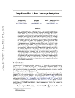 Deep Ensembles: A Loss Landscape Perspective