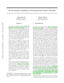 On the Sample Complexity of Learning Sum-Product Networks