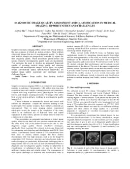 Diagnostic Image Quality Assessment and Classification in Medical
  Imaging: Opportunities and Challenges