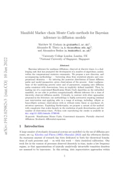 Manifold Markov chain Monte Carlo methods for Bayesian inference in
  diffusion models
