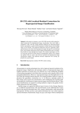 3D CNN with Localized Residual Connections for Hyperspectral Image
  Classification