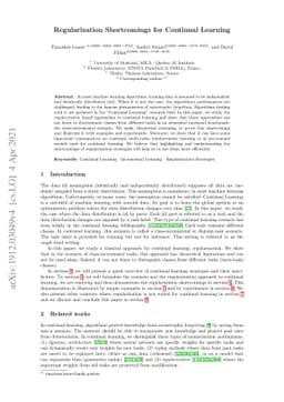 Regularization Shortcomings for Continual Learning