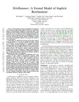 TeleHammer: A Formal Model of Implicit Rowhammer