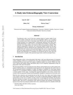A Study into Echocardiography View Conversion