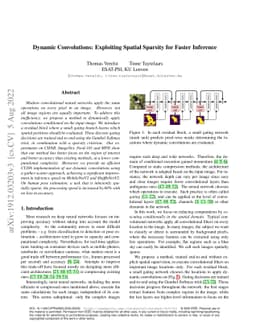 Dynamic Convolutions: Exploiting Spatial Sparsity for Faster Inference