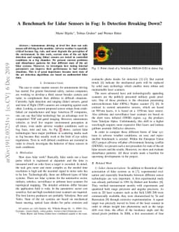A Benchmark for Lidar Sensors in Fog: Is Detection Breaking Down?