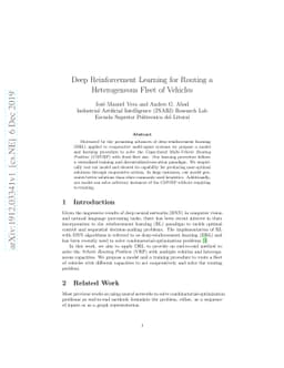 Deep Reinforcement Learning for Routing a Heterogeneous Fleet of
  Vehicles