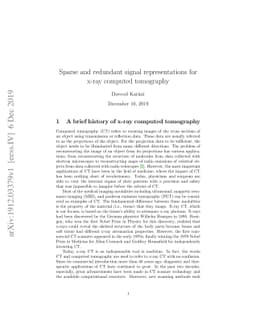 Sparse and redundant signal representations for x-ray computed
  tomography