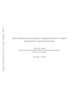 From Reinforcement Learning to Optimal Control: A unified framework for
  sequential decisions