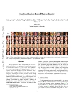 Face Beautification: Beyond Makeup Transfer