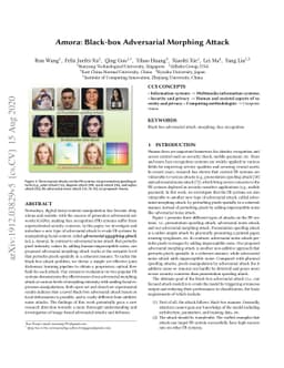 Amora: Black-box Adversarial Morphing Attack