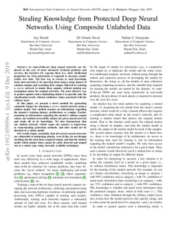 Stealing Knowledge from Protected Deep Neural Networks Using Composite
  Unlabeled Data