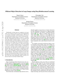 Efficient Object Detection in Large Images using Deep Reinforcement
  Learning