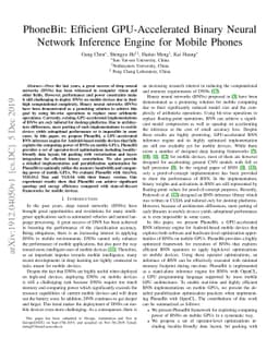 PhoneBit: Efficient GPU-Accelerated Binary Neural Network Inference
  Engine for Mobile Phones
