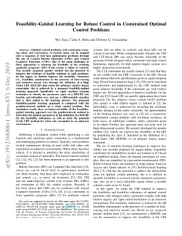 Feasibility-Guided Learning for Robust Control in Constrained Optimal
  Control Problems