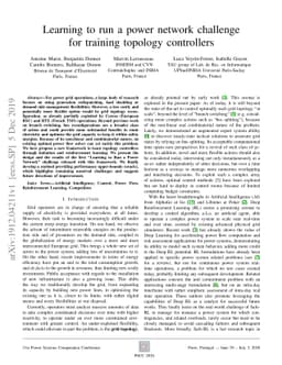Learning to run a power network challenge for training topology
  controllers