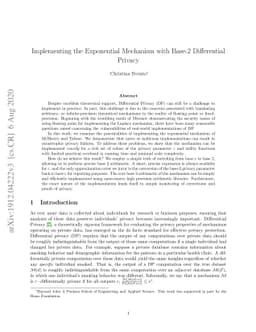 Implementing the Exponential Mechanism with Base-2 Differential Privacy
