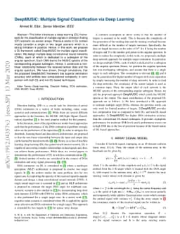 DeepMUSIC: Multiple Signal Classification via Deep Learning