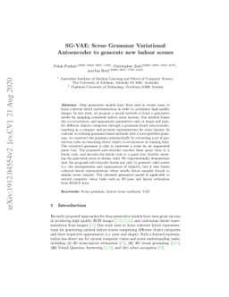 SG-VAE: Scene Grammar Variational Autoencoder to generate new indoor
  scenes