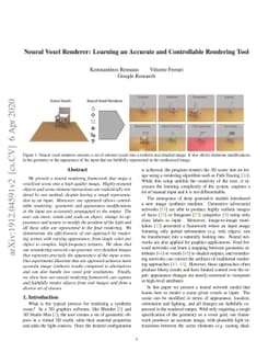 Neural Voxel Renderer: Learning an Accurate and Controllable Rendering
  Tool