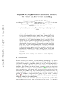 SuperNCN: Neighbourhood consensus network for robust outdoor scenes
  matching