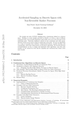 Accelerated Sampling on Discrete Spaces with Non-Reversible Markov
  Processes