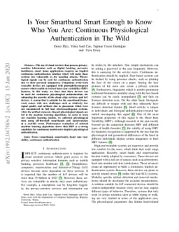 Is Your Smartband Smart Enough to Know Who You Are: Continuous
  Physiological Authentication in The Wild