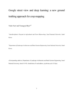 Google street view and deep learning: a new ground truthing approach for
  crop mapping
