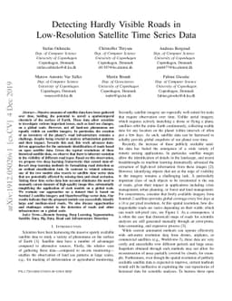 Detecting Hardly Visible Roads in Low-Resolution Satellite Time Series
  Data
