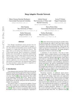 Deep Adaptive Wavelet Network