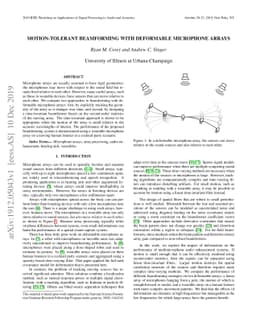 Motion-Tolerant Beamforming with Deformable Microphone Arrays