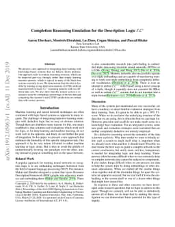 Completion Reasoning Emulation for the Description Logic EL+