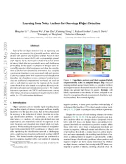 Learning from Noisy Anchors for One-stage Object Detection