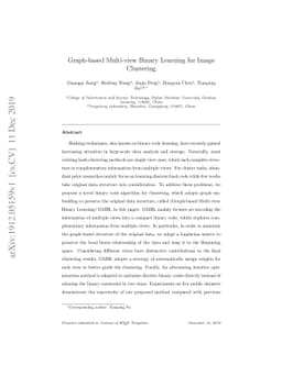 Graph-based Multi-view Binary Learning for Image Clustering