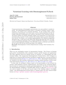 Variational Learning with Disentanglement-PyTorch
