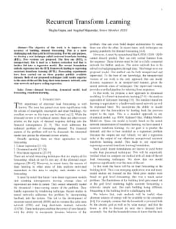 Recurrent Transform Learning