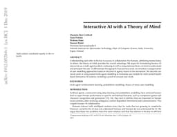 Interactive AI with a Theory of Mind