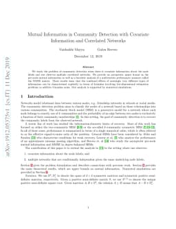 Mutual Information in Community Detection with Covariate Information and
  Correlated Networks
