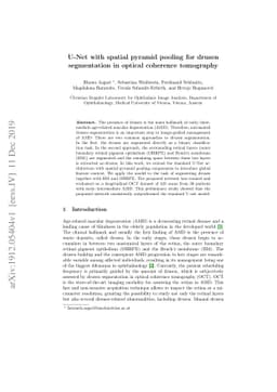 U-Net with spatial pyramid pooling for drusen segmentation in optical
  coherence tomography