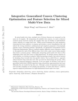 Integrative Generalized Convex Clustering Optimization and Feature
  Selection for Mixed Multi-View Data