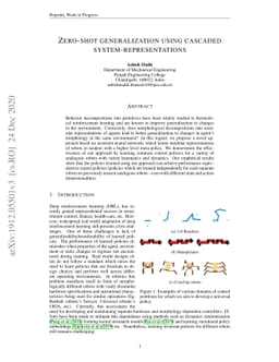 Zero-shot generalization using cascaded system-representations