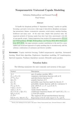 Nonparametric Universal Copula Modeling