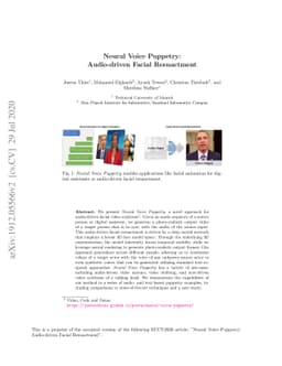 Neural Voice Puppetry: Audio-driven Facial Reenactment
