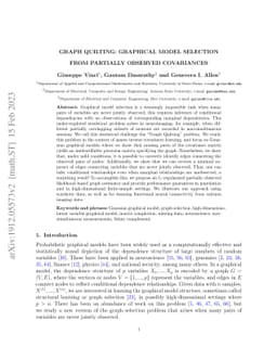 Graph quilting: graphical model selection from partially observed
  covariances
