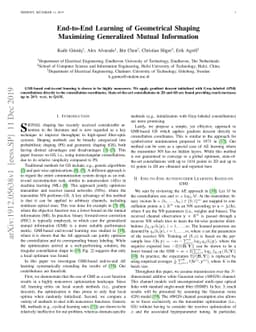 End-to-End Learning of Geometrical Shaping Maximizing Generalized Mutual
  Information