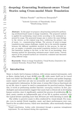 deepsing: Generating Sentiment-aware Visual Stories using Cross-modal
  Music Translation