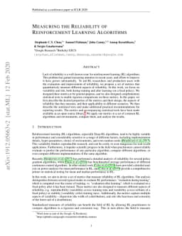 Measuring the Reliability of Reinforcement Learning Algorithms