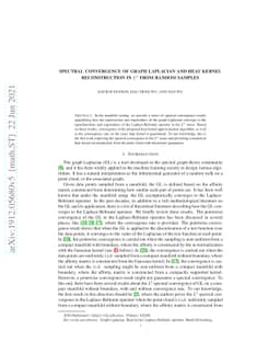 Spectral Convergence of Graph Laplacian and Heat Kernel Reconstruction
  in $L^\infty$ from Random Samples